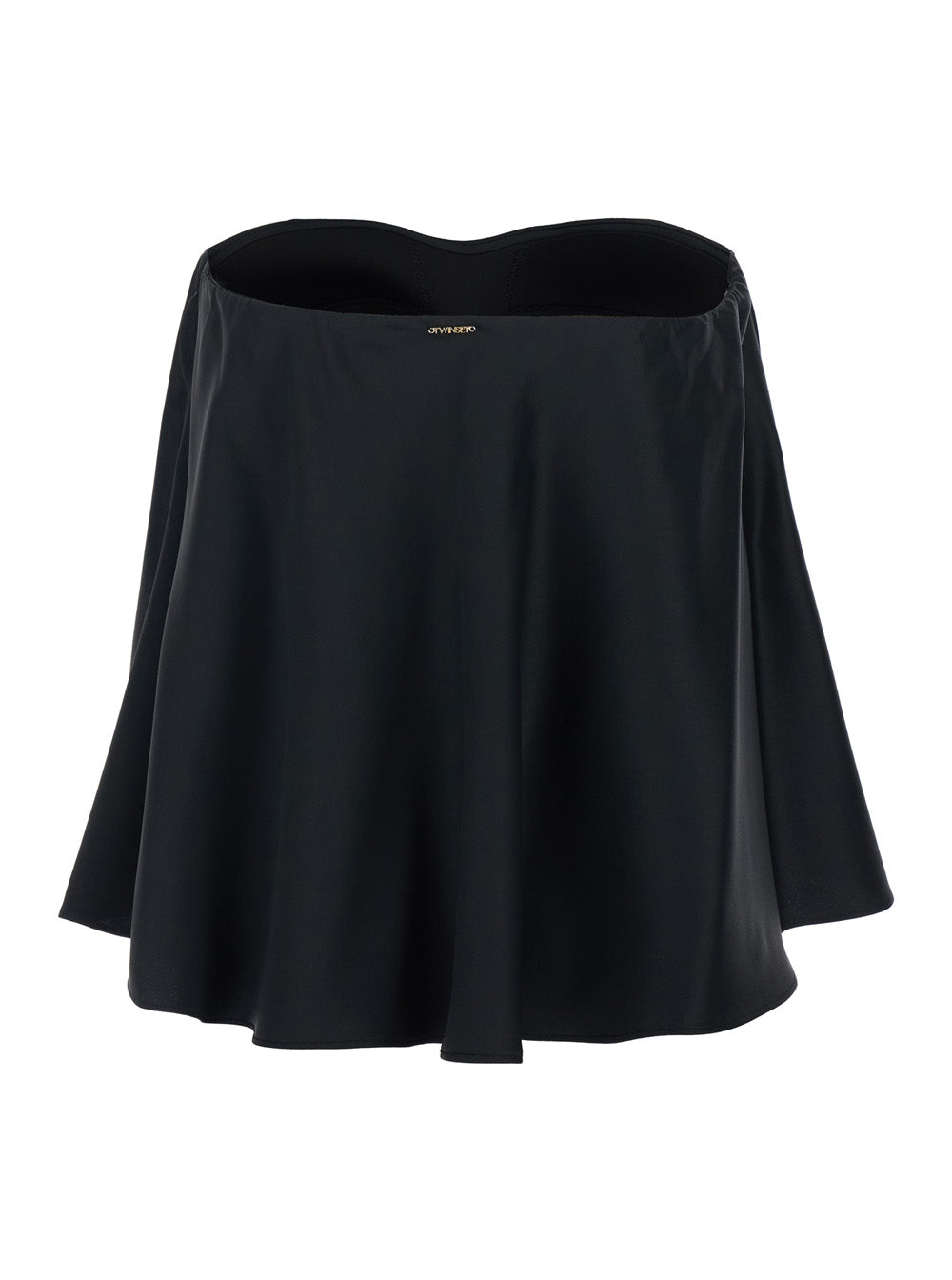 TOP Black Acetate Polyester Tops