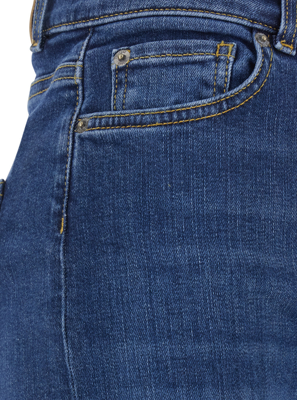 Five-pocket design jeans with faded effect in blue denim for women Blu Cotton Lyocell Elastane