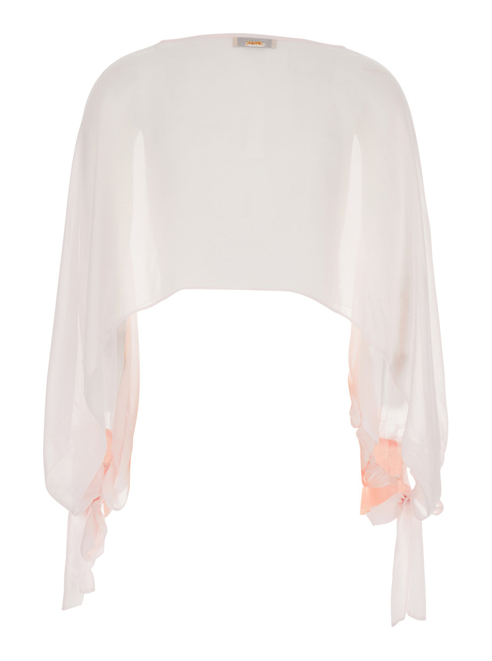 Pink Blouse with Long Sleeves and Lace Details in Viscose for Women Shirts Blouses