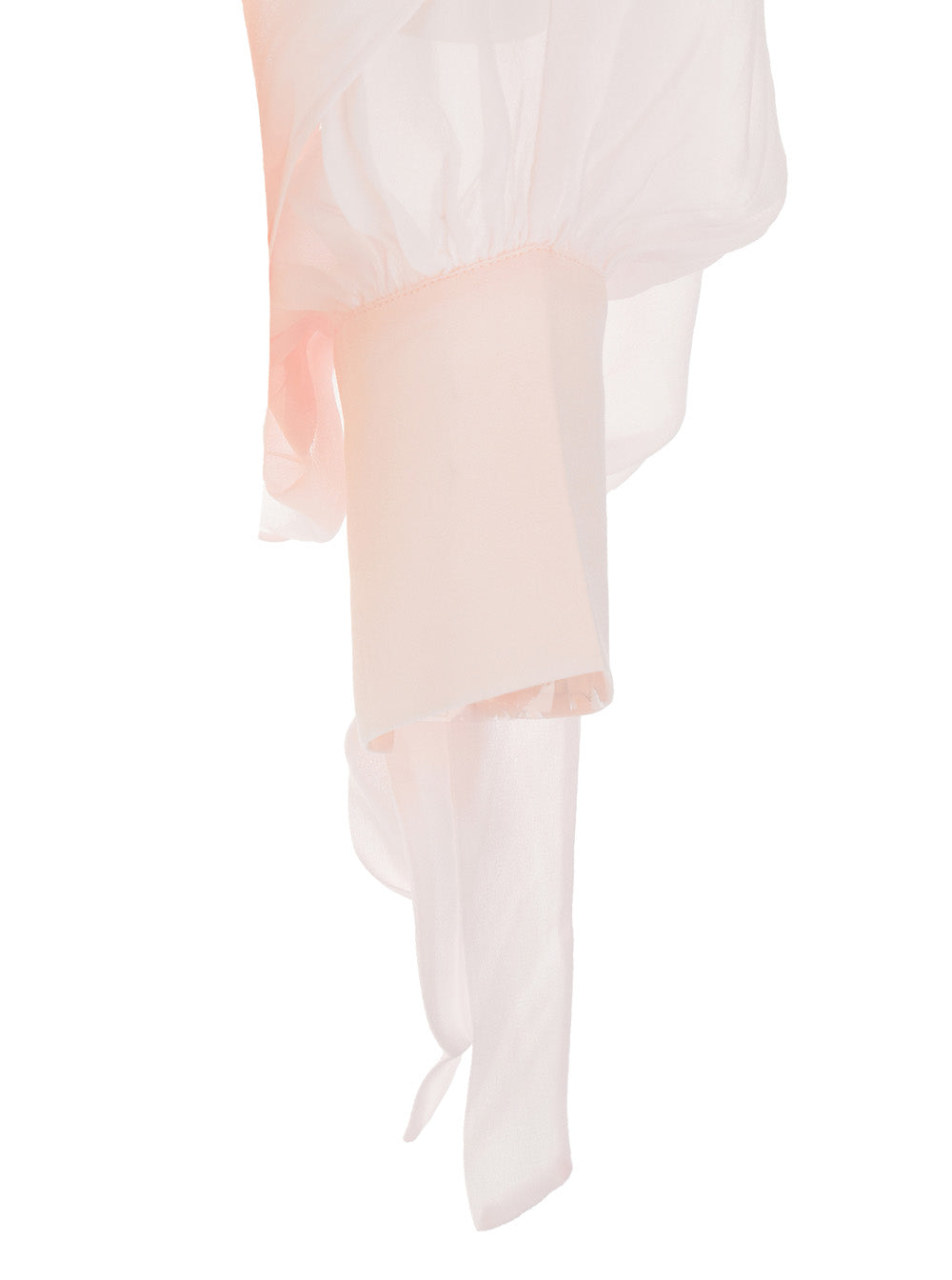 Pink Blouse with Long Sleeves and Lace Details in Viscose for Women Shirts Blouses
