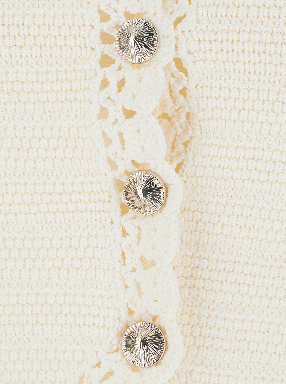 V-Neck Crochet Knit Vest in White Viscose Blend for Women Polyamide Blazers