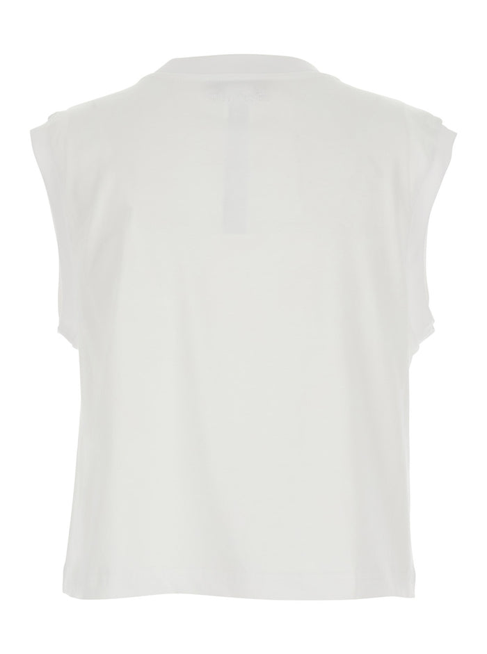 T-Shirt Embroidery White With Embroidered Cotton Details For Women Tshirts And Polo Shirts