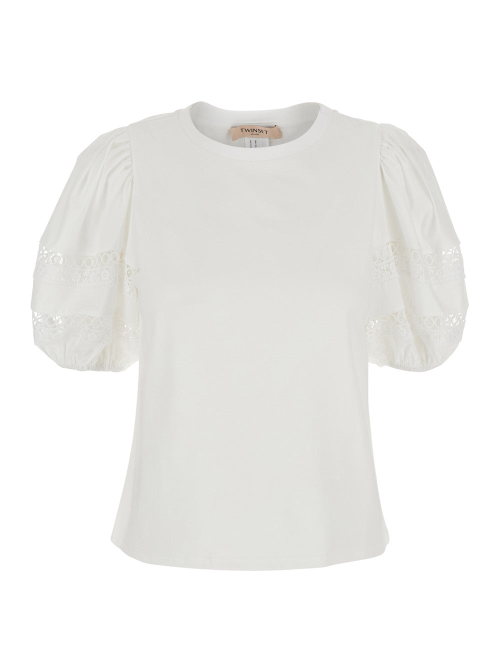 T-Shirt Embroidery White With Embroidered Cotton Details For Women Tshirts And Polo Shirts