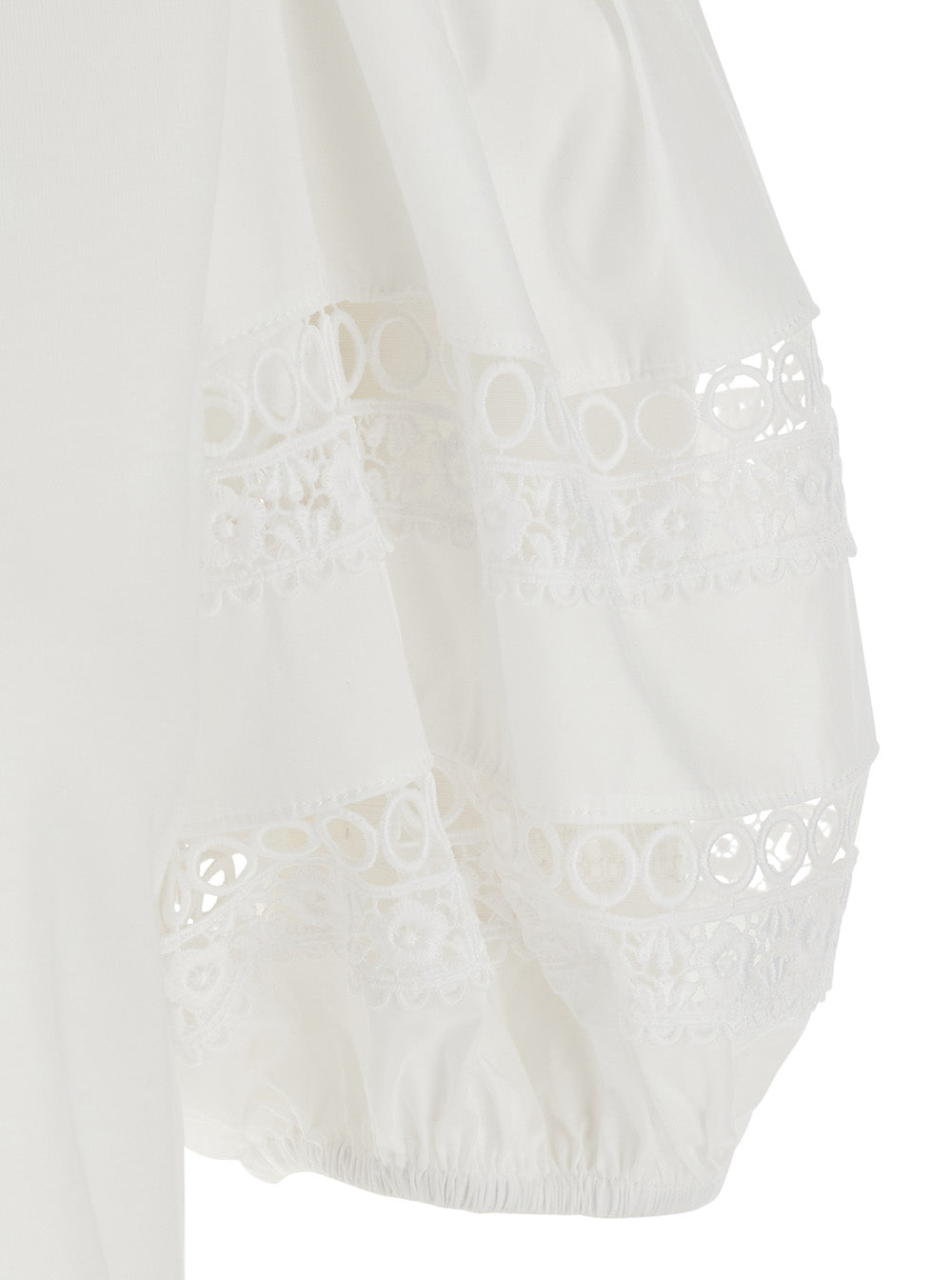 T-Shirt Embroidery White With Embroidered Cotton Details For Women Tshirts And Polo Shirts