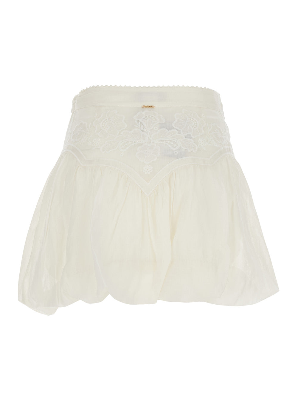 Dress EMBROIDERY with White Ramie for Women Skirt