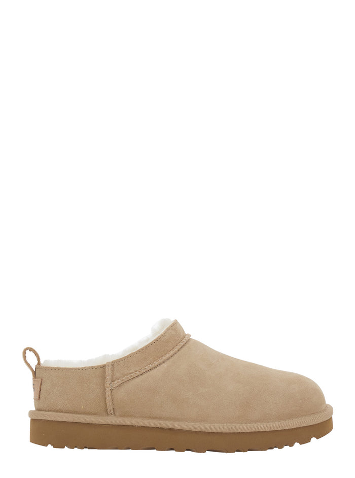 Boots W CLASSIC MICRO Beige with Minimal Design in Leather Women Ankle