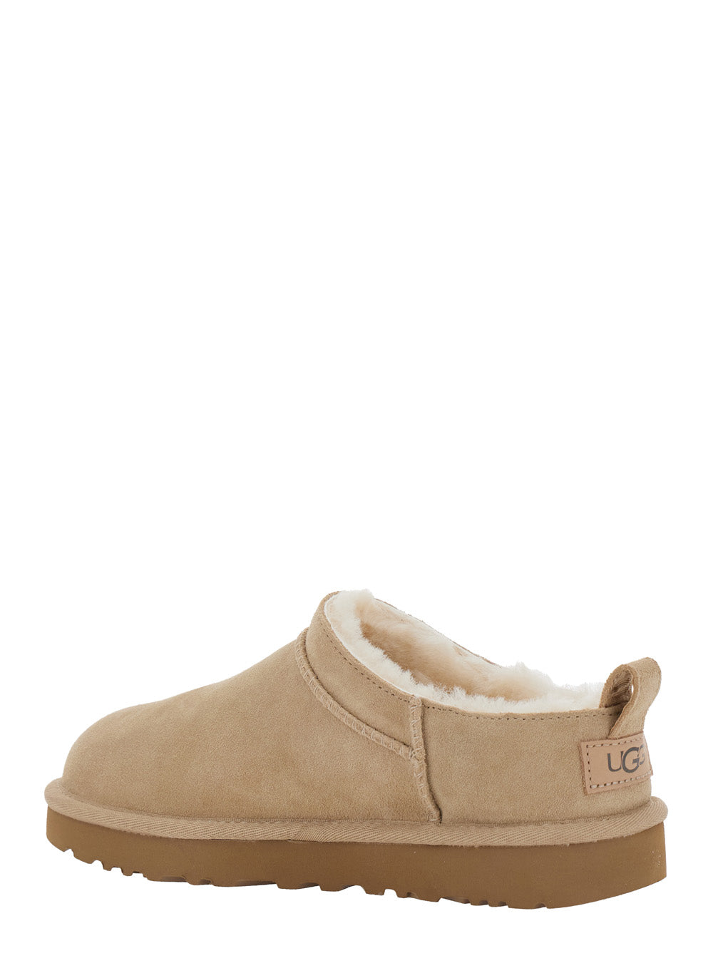 Boots W CLASSIC MICRO Beige with Minimal Design in Leather Women Ankle