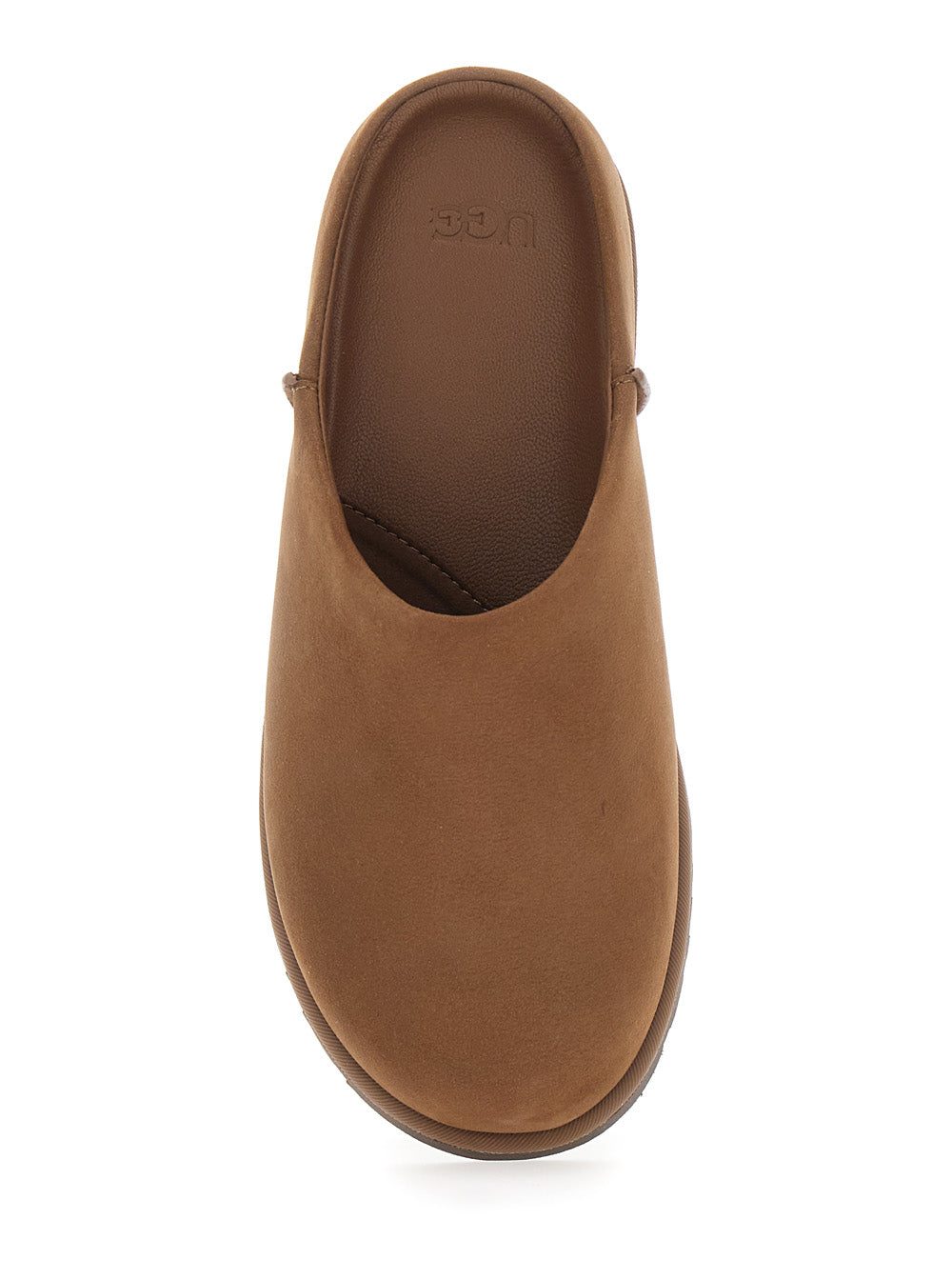 W OTZO CLOG Brown Leather Mule for Women Flat Shoes