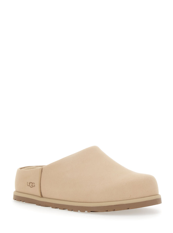 W OTZO CLOG Beige with Simple Design in Leather for Women Flat Shoes