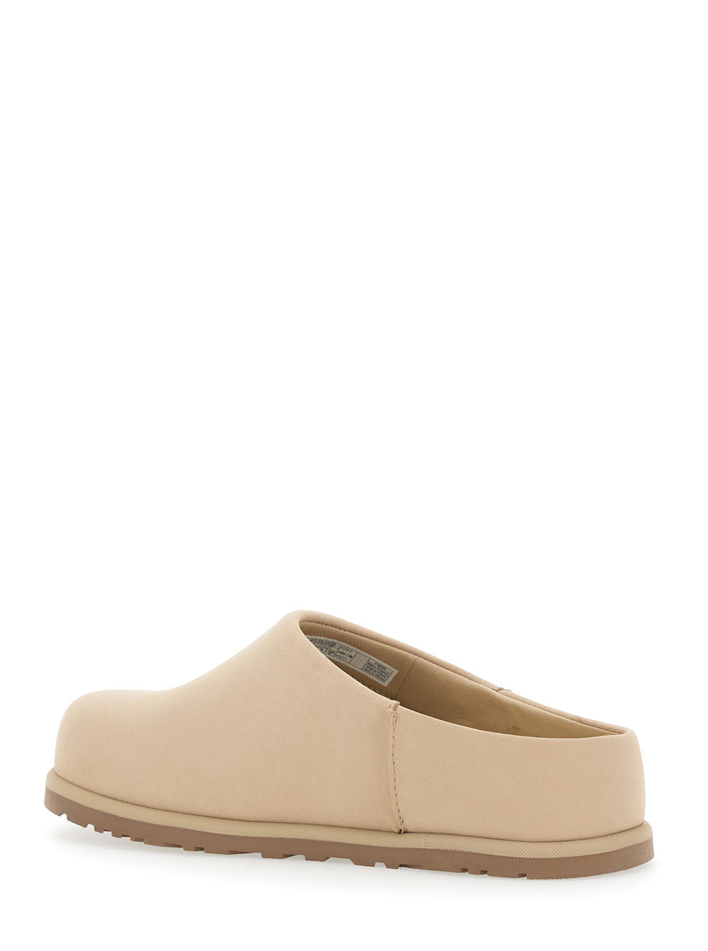 W OTZO CLOG Beige with Simple Design in Leather for Women Flat Shoes