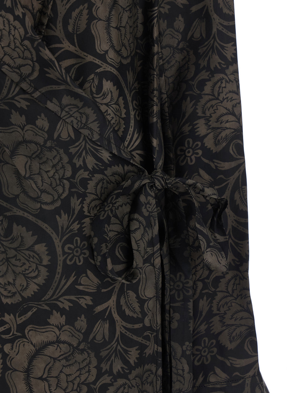 Jacket with Notched Revers and All-Over Motif in Cupro Viscose Blend Black Women Blazers