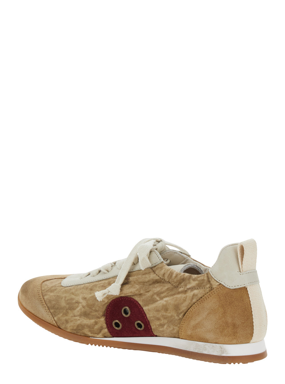 Beige Sneakers Viscose Labradorite Linen