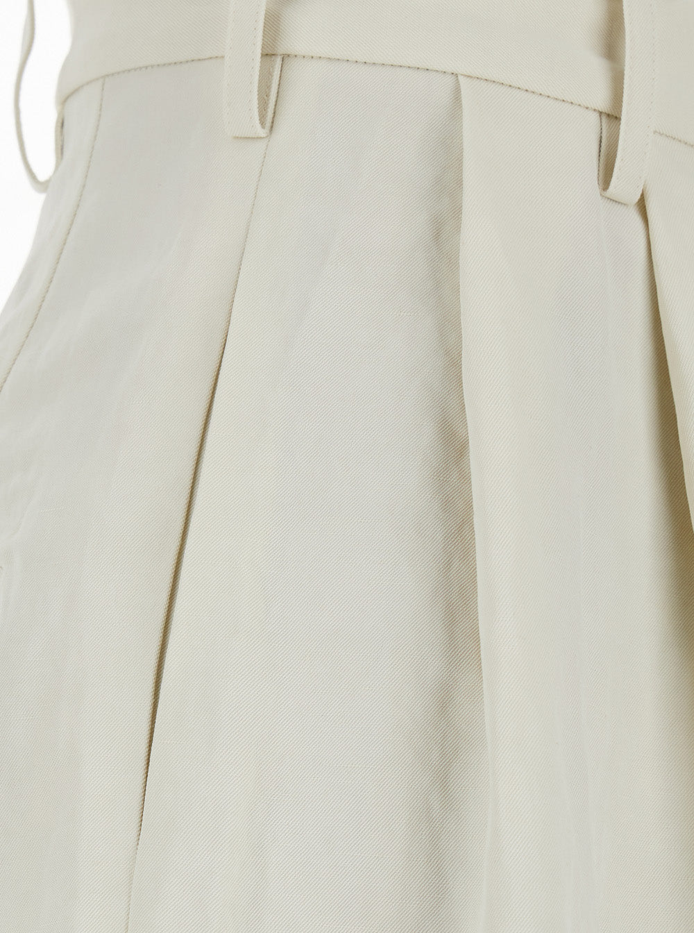 White Paella Pants With Side Pockets And Adjustable Hem Viscose Linen For Women Trousers