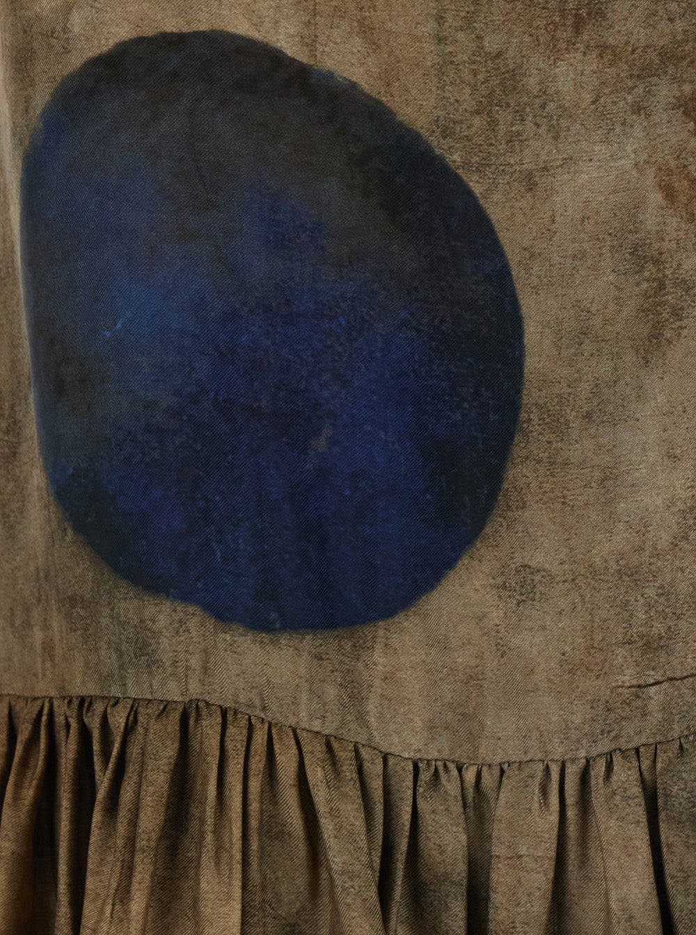 Long Dress Ardal Brown With V-Neck And Sleeves Viscose Cupro For Women