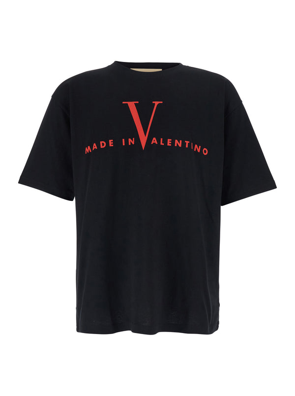 T-Shirt Crew Neck Black Cotton T-shirts