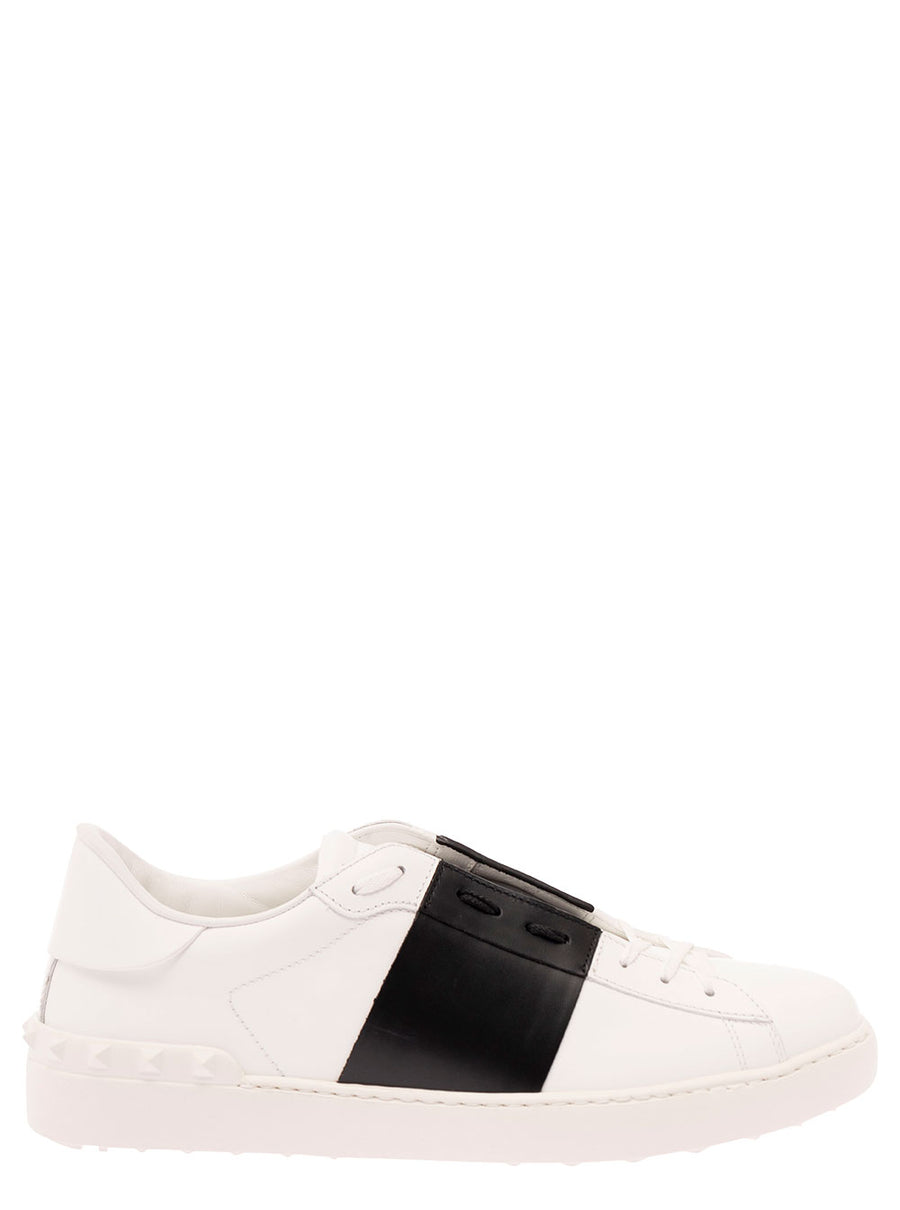 Low Sneakers Open White Leather Calf Trainers