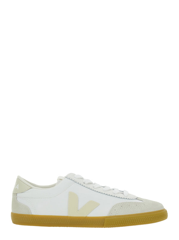 Sneakers Volley Low Top White Canvas Trainers
