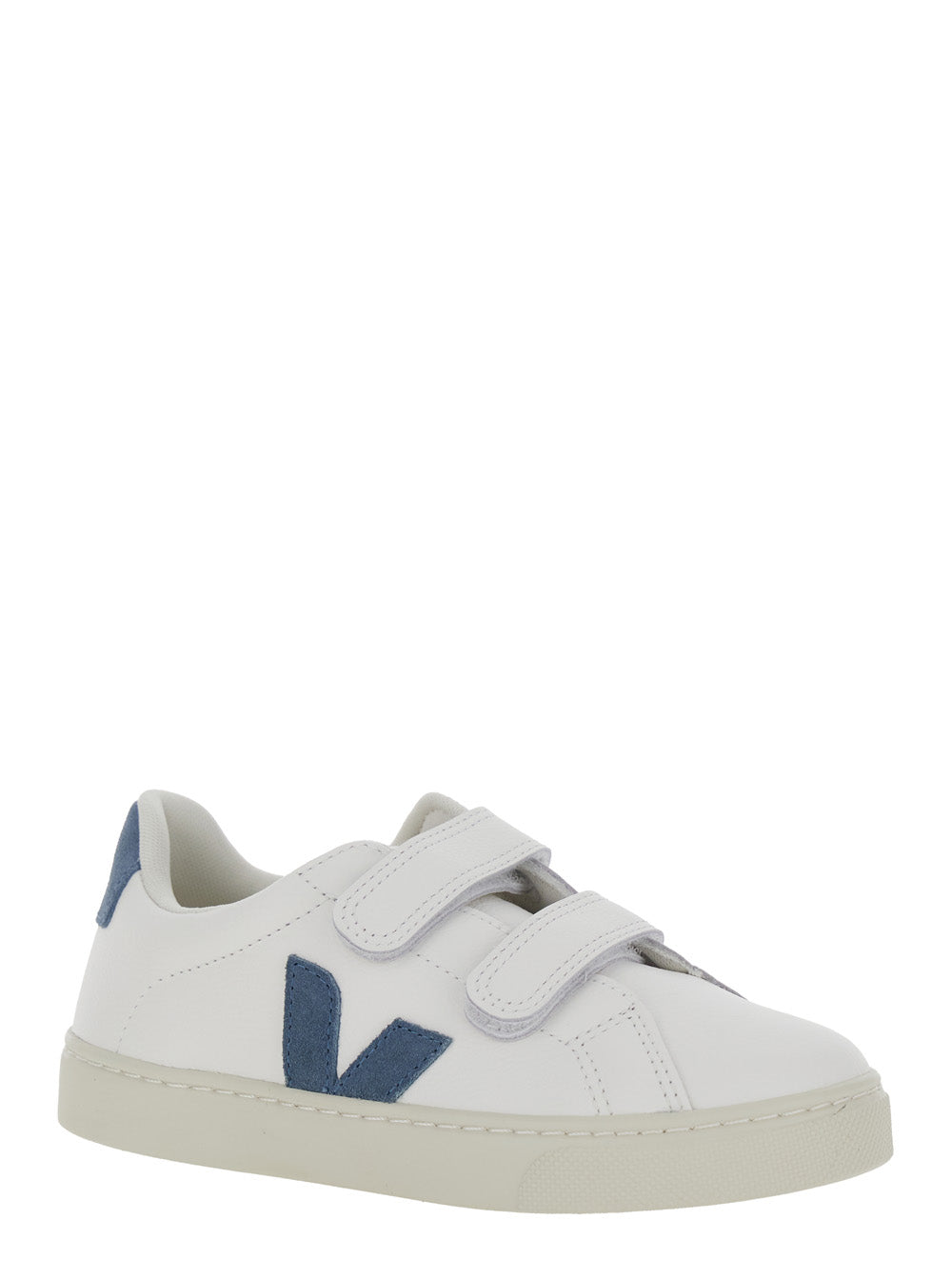 SMALL ESPLAR - White Sneakers with Colorful Leather Details Kids Organic Traced