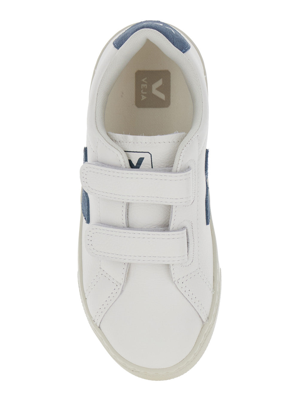SMALL ESPLAR - White Sneakers with Colorful Leather Details Kids Organic Traced