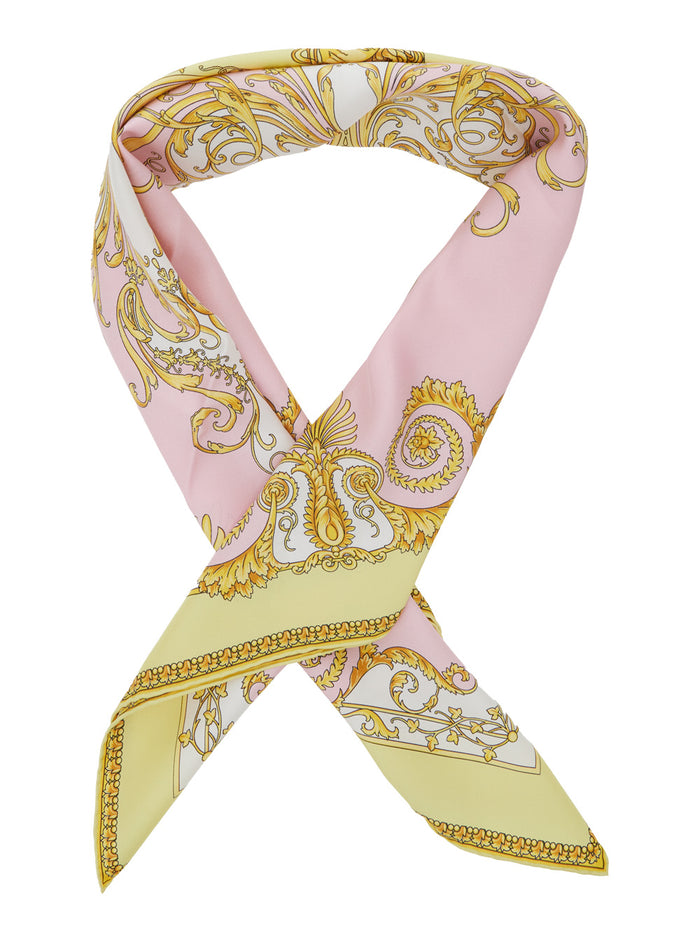Multicolor Baroque Silk Scarf for Women Scarfs And Foulards
