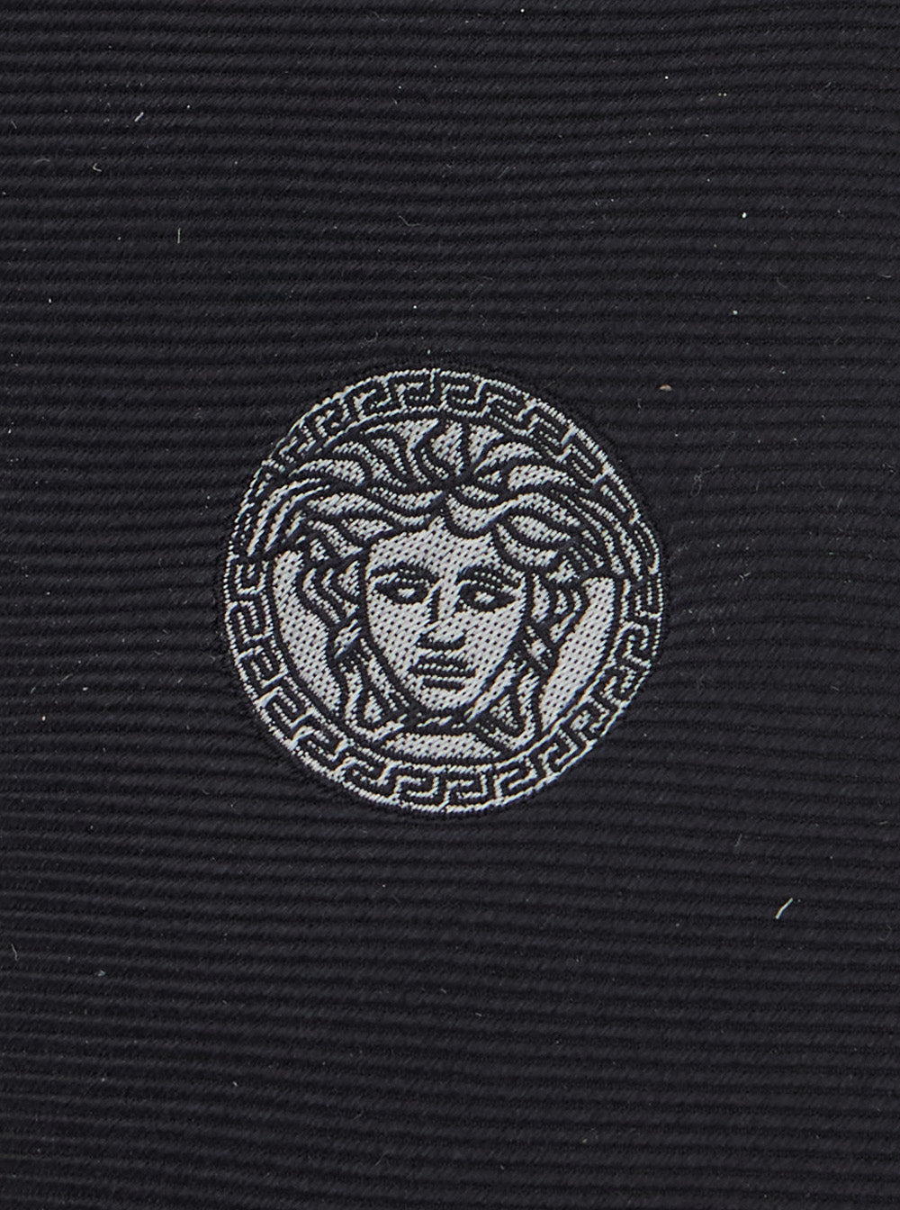 Black Tie with Medusa on the Front in Silk for Men Papillon And Ties