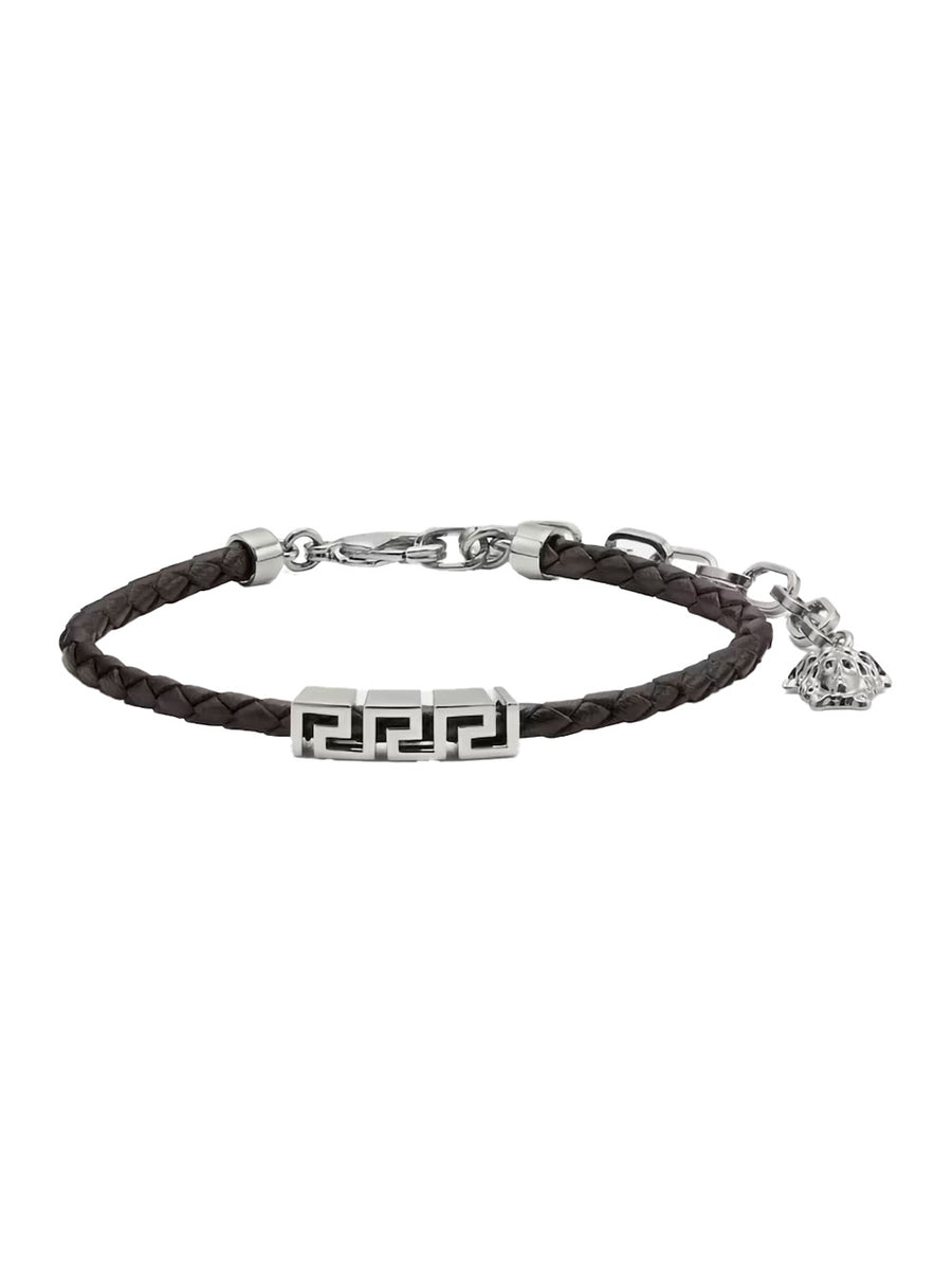 Bracelet With Metal Plate, Metallic Leather Calf Bracelets