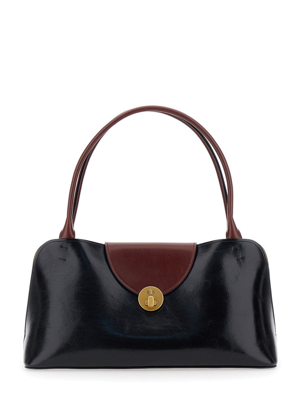 Shoulder Bag Vivien Black Leather Lamb