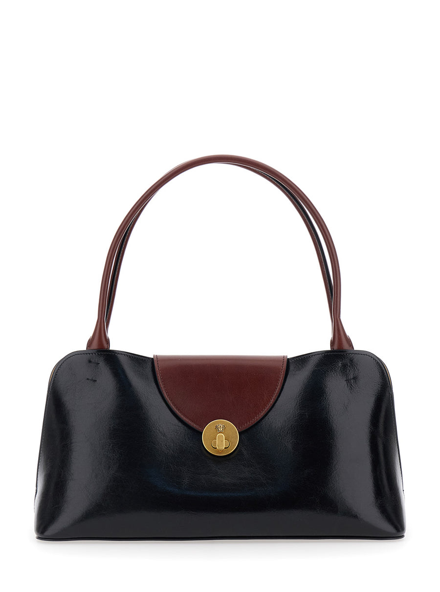 Shoulder Bag Vivien Black Leather Lamb