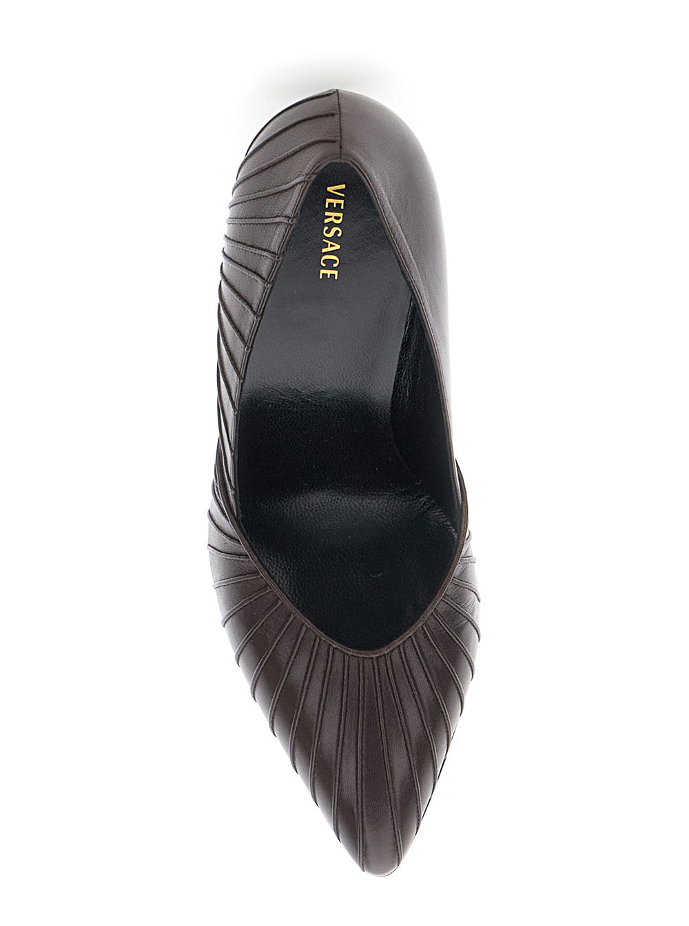 GIANNI PUMP LEATHER Brown Pumps for Women Goat Heels