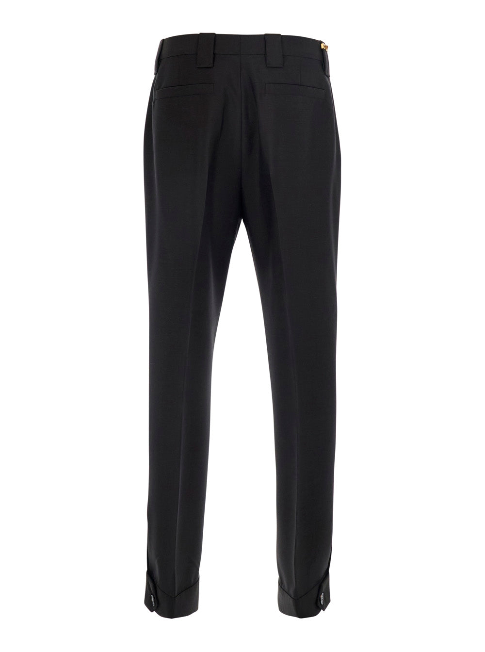 LOOK 20 DOUBLE PLEAT WOOL PANTS Brown Mohair Trousers