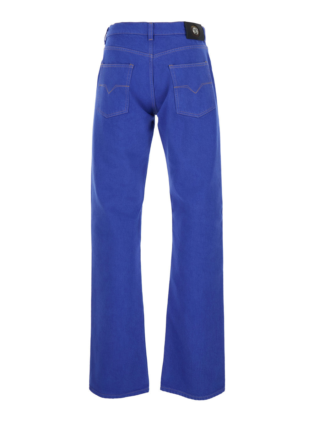 Blue Fermo In Bull Jeans With Five Pockets For Men Blu Cotton