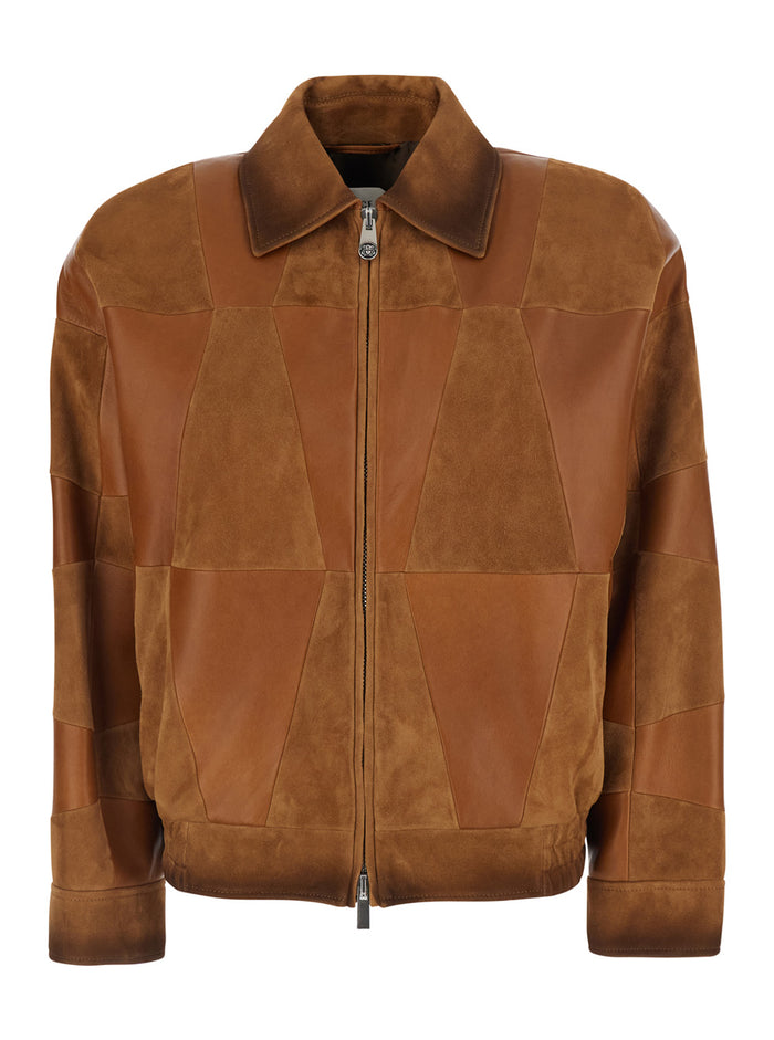 Danimer Brown Leather Jacket For Men Lamb