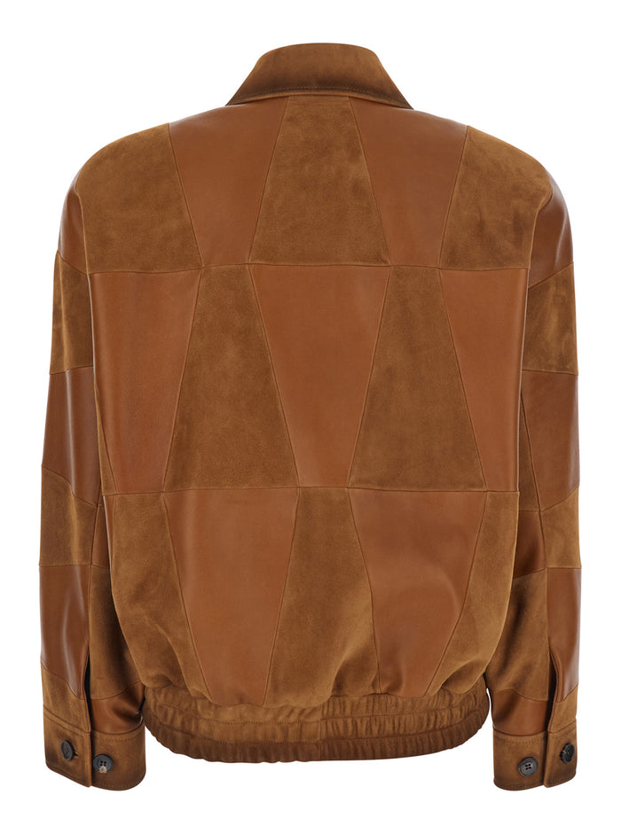 Danimer Brown Leather Jacket For Men Lamb