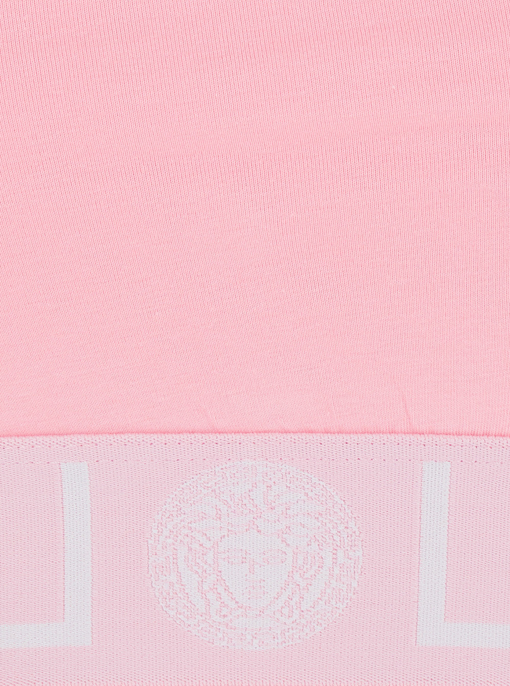 Pink Sport Top with Greca and Medusa Logo In Tech Fabric For Women Tops