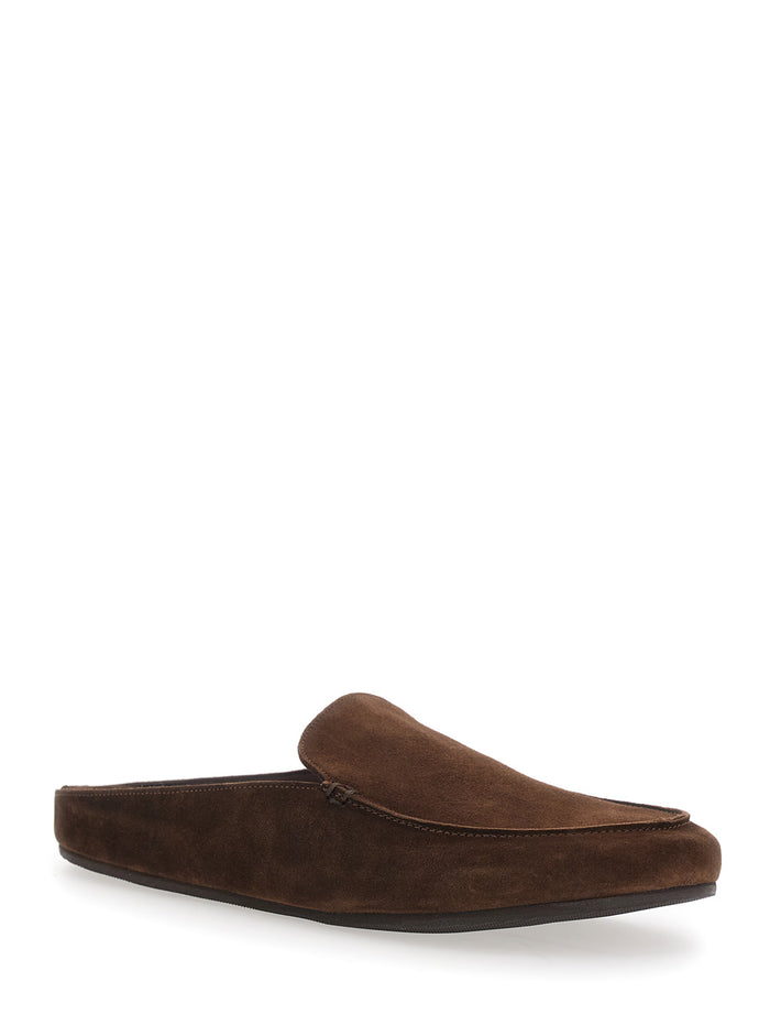 CAMOSCIO Brown Suede Flat Shoes