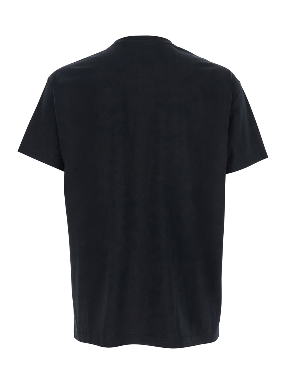 Black Orb T-Shirt with Front Embroidery in Cotton for Men Tshirts And Polo Shirts