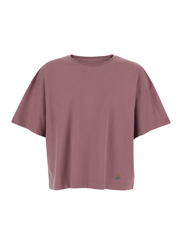 Crew Neck T-Shirt Pink Cotton T-shirts