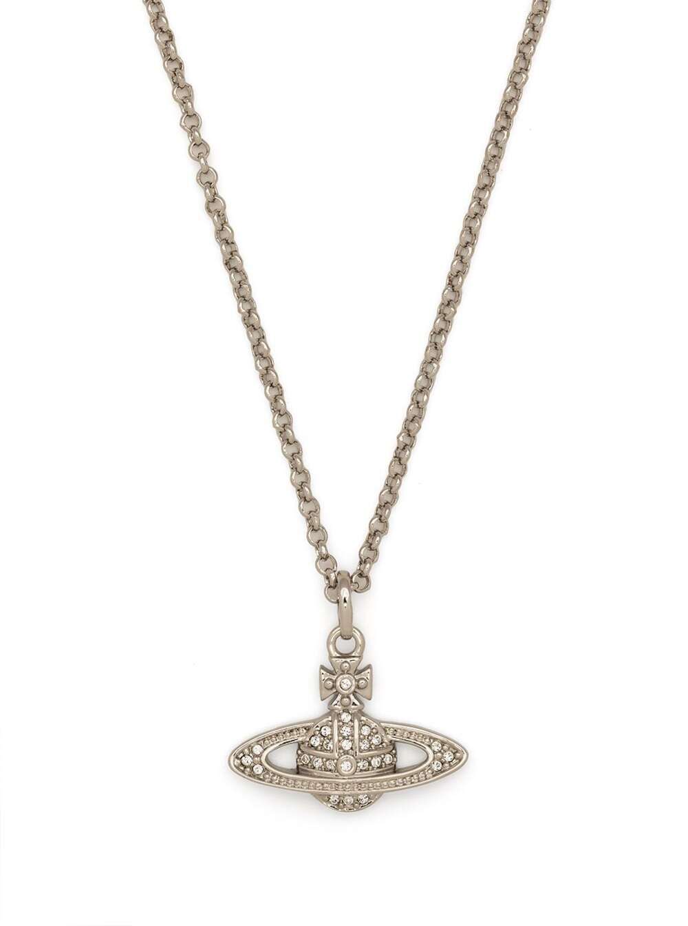 Silver Color Brass Orb Pendant Necklace For Women Metallic Necklaces