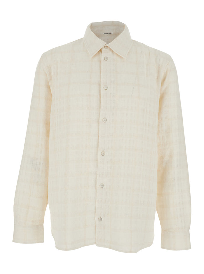 Shirt ADRIEL White with Classic Collar and Long Sleeves in Cotton for Women Polyamide Other Fibres Blouses