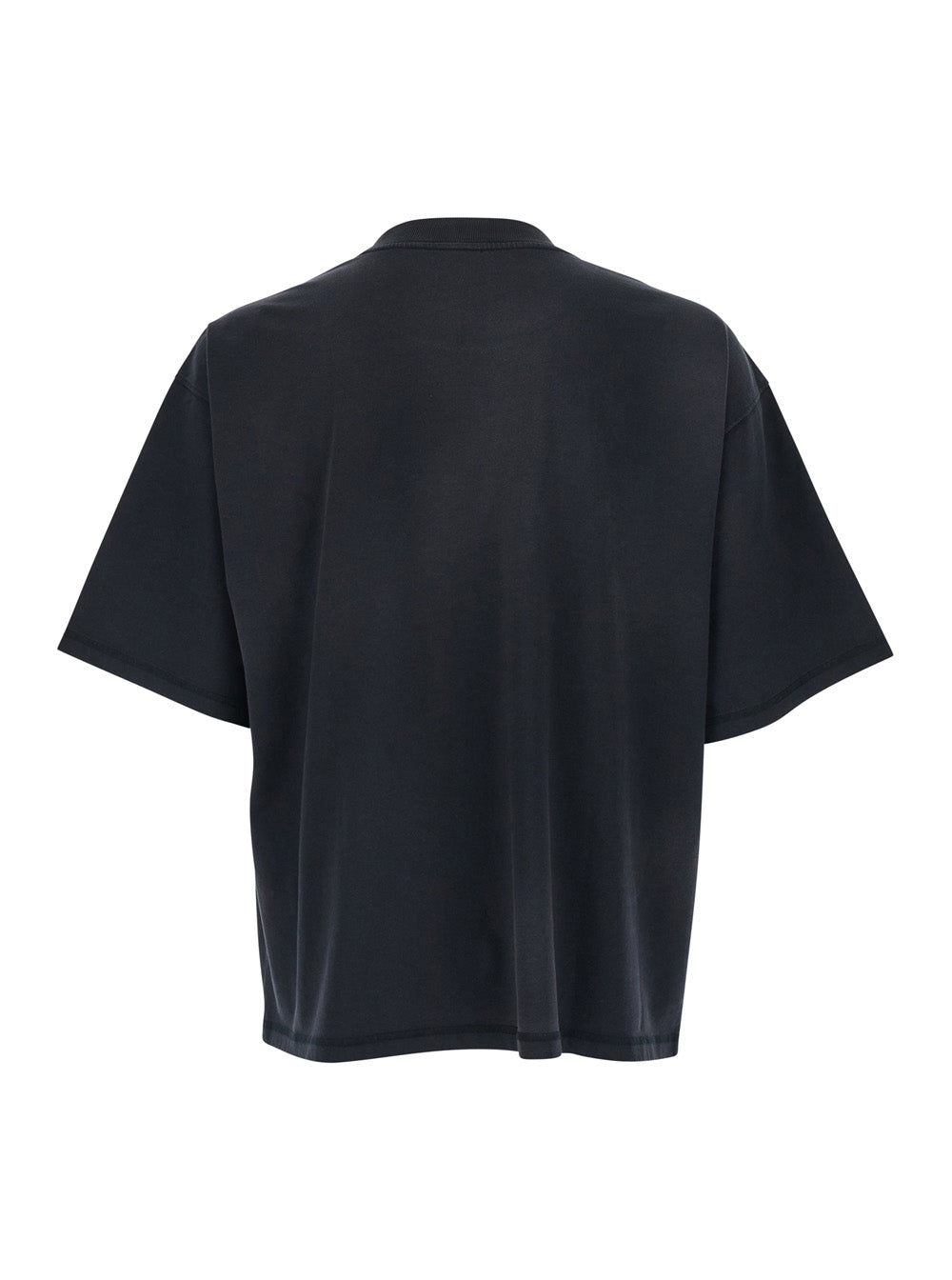 Black T-Shirt HOUSTON ASTRO with Round Neck and Short Sleeves in Organic Cotton for Men Tshirts Polo Shirts