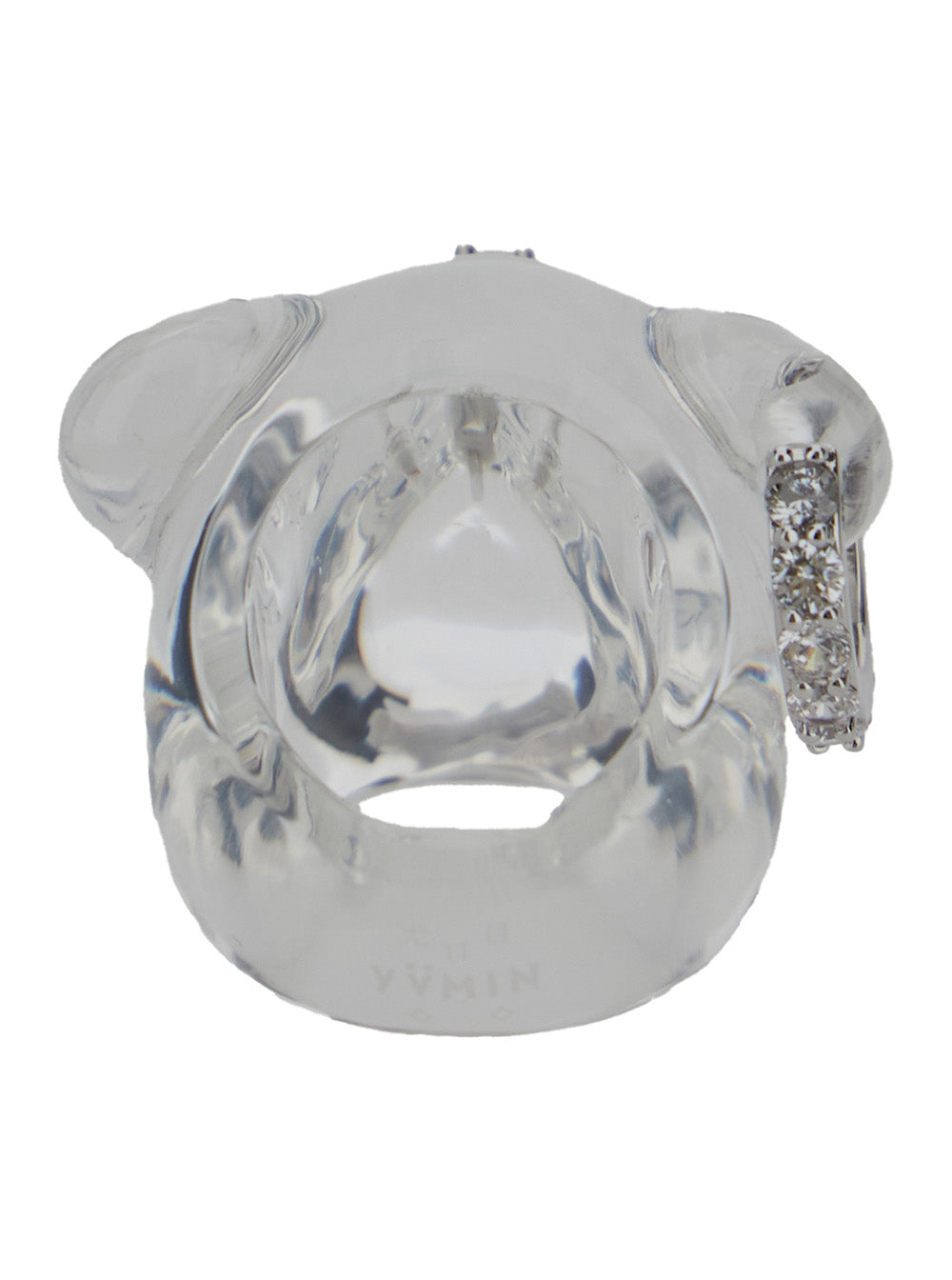 Ring Grape Bear Head with Unique Design in Gold Metal for Women Metallic Brass Plated 18k Rings