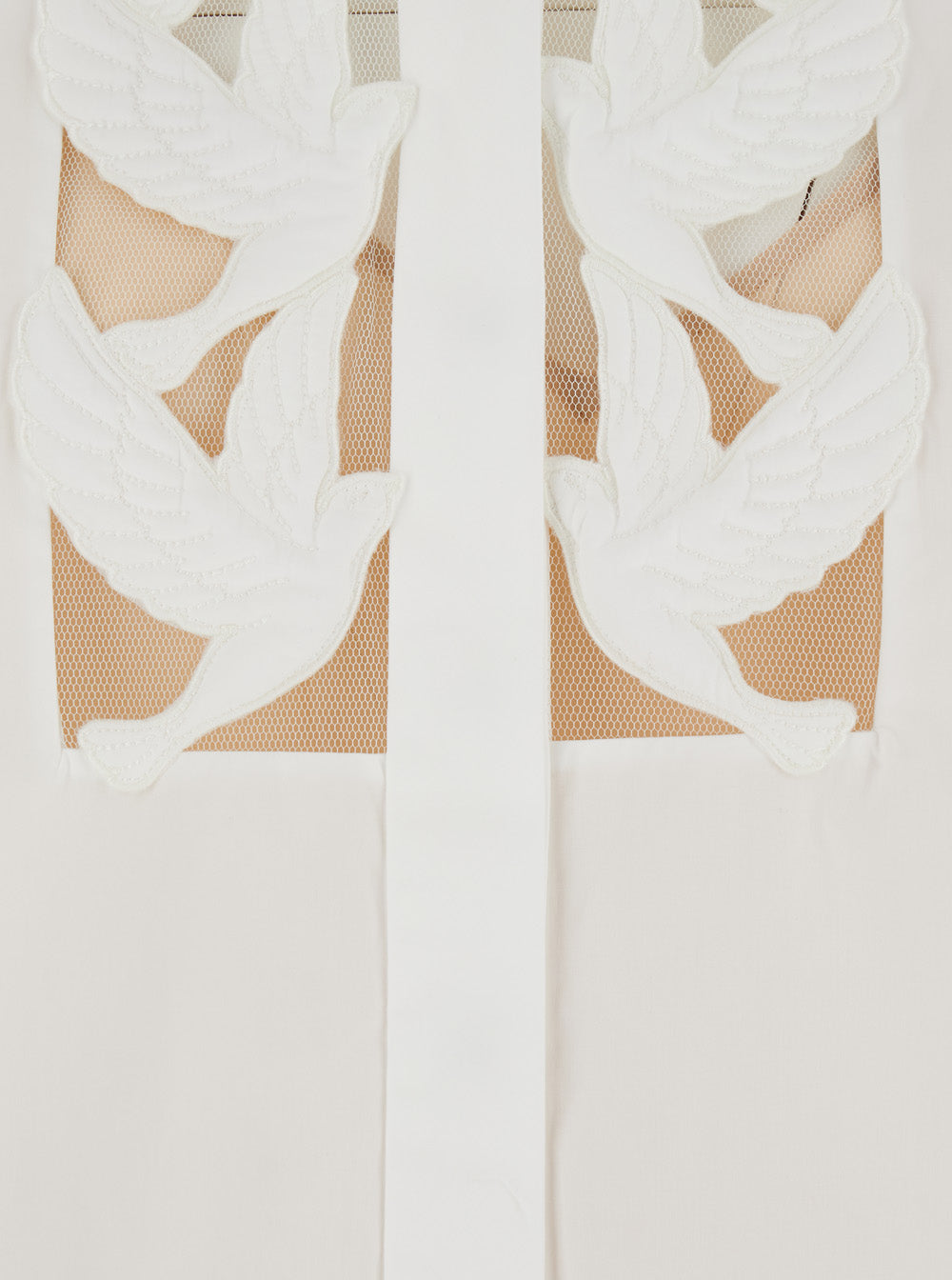 Luna Applique Blouse - White with details Cotton Women Shirts And Blouses