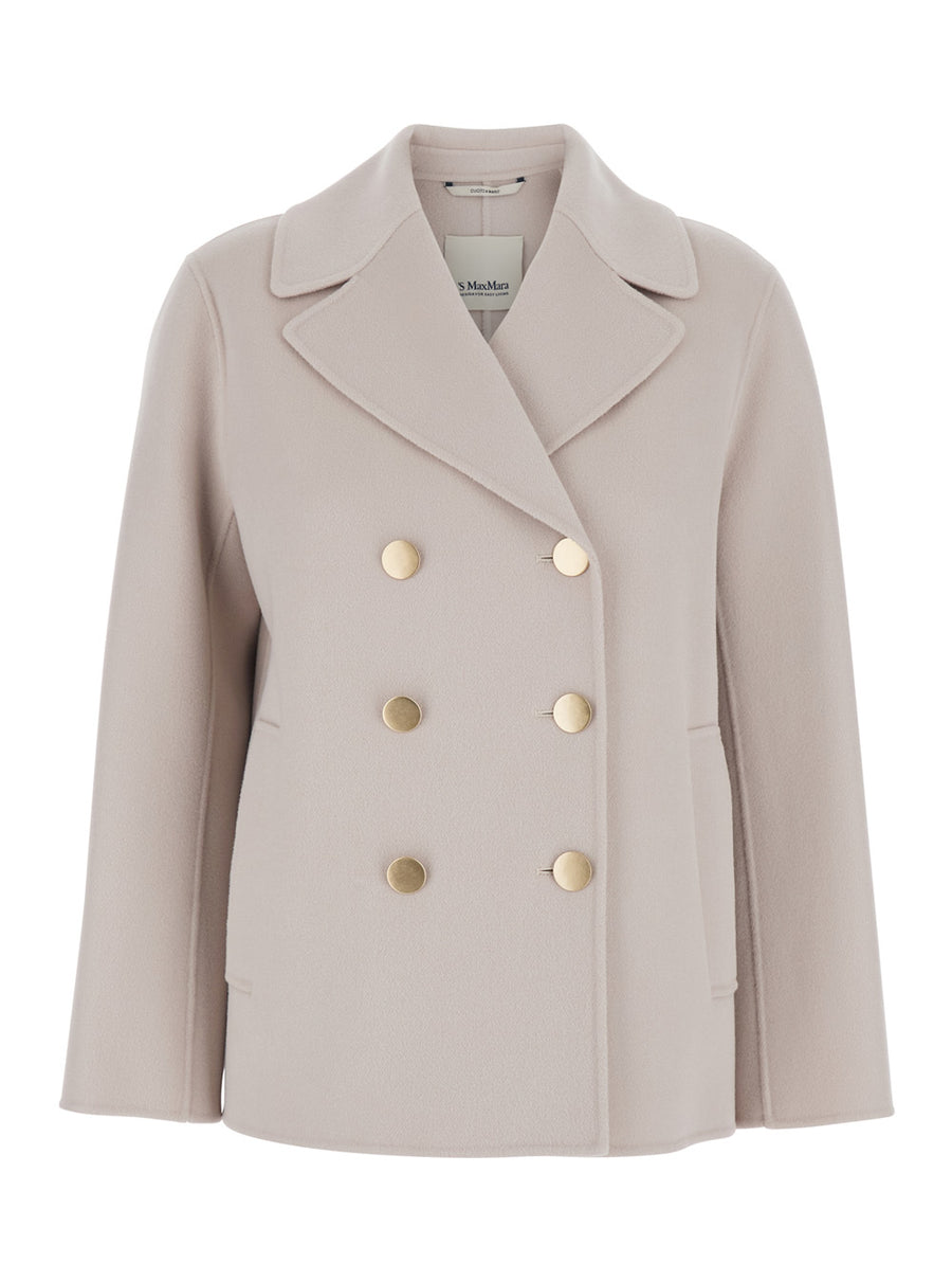 Double-Breasted Jacket Margot Beige Virgin Wool Blazers