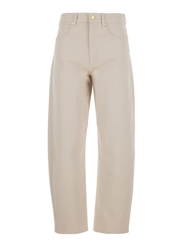 Jeans Emily Beige Denim Cotton