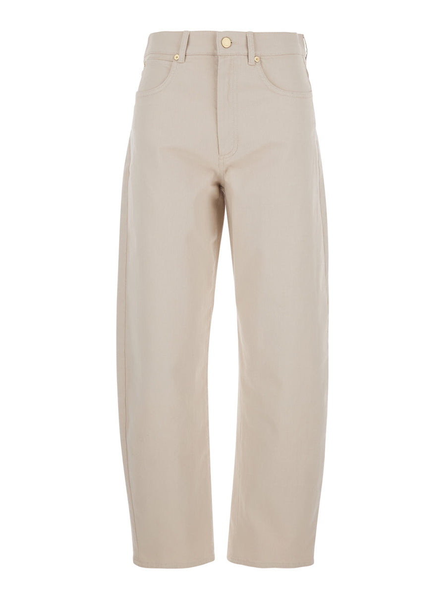 Jeans Emily Beige Denim Cotton