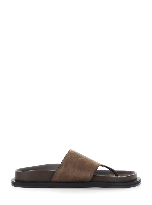 Sandals Imara Brown Suede Goat