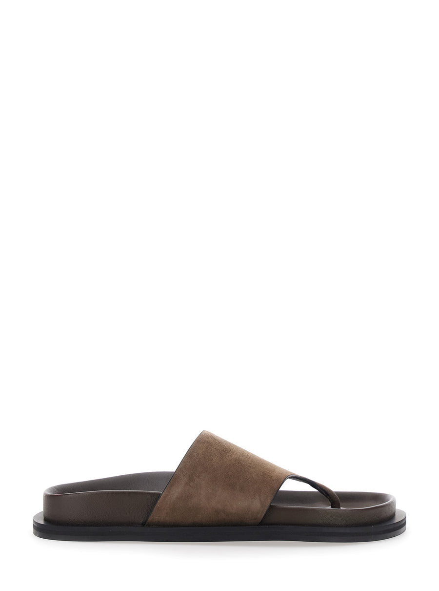Sandals Imara Brown Suede Goat