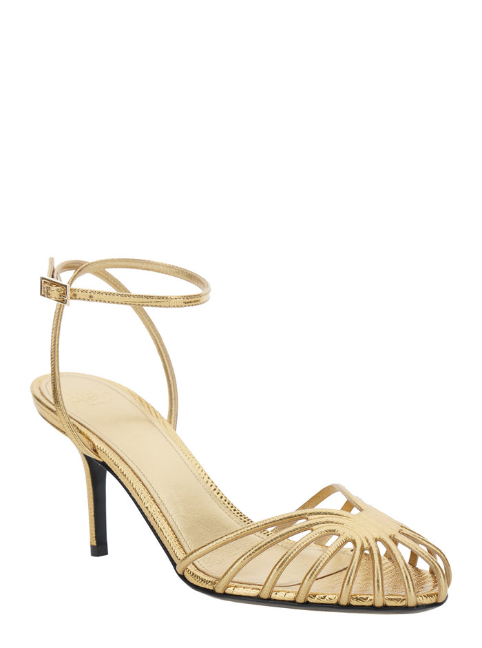 BLAKE 75 HF - Metallic Pumps with 7.5 cm Heel Leather Women Calf Heels