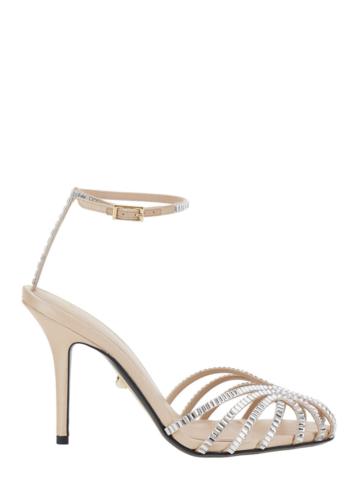 PENELOPE XTAL 95 - Metallic Pumps with 9.5 cm Heel Silk Women Heels