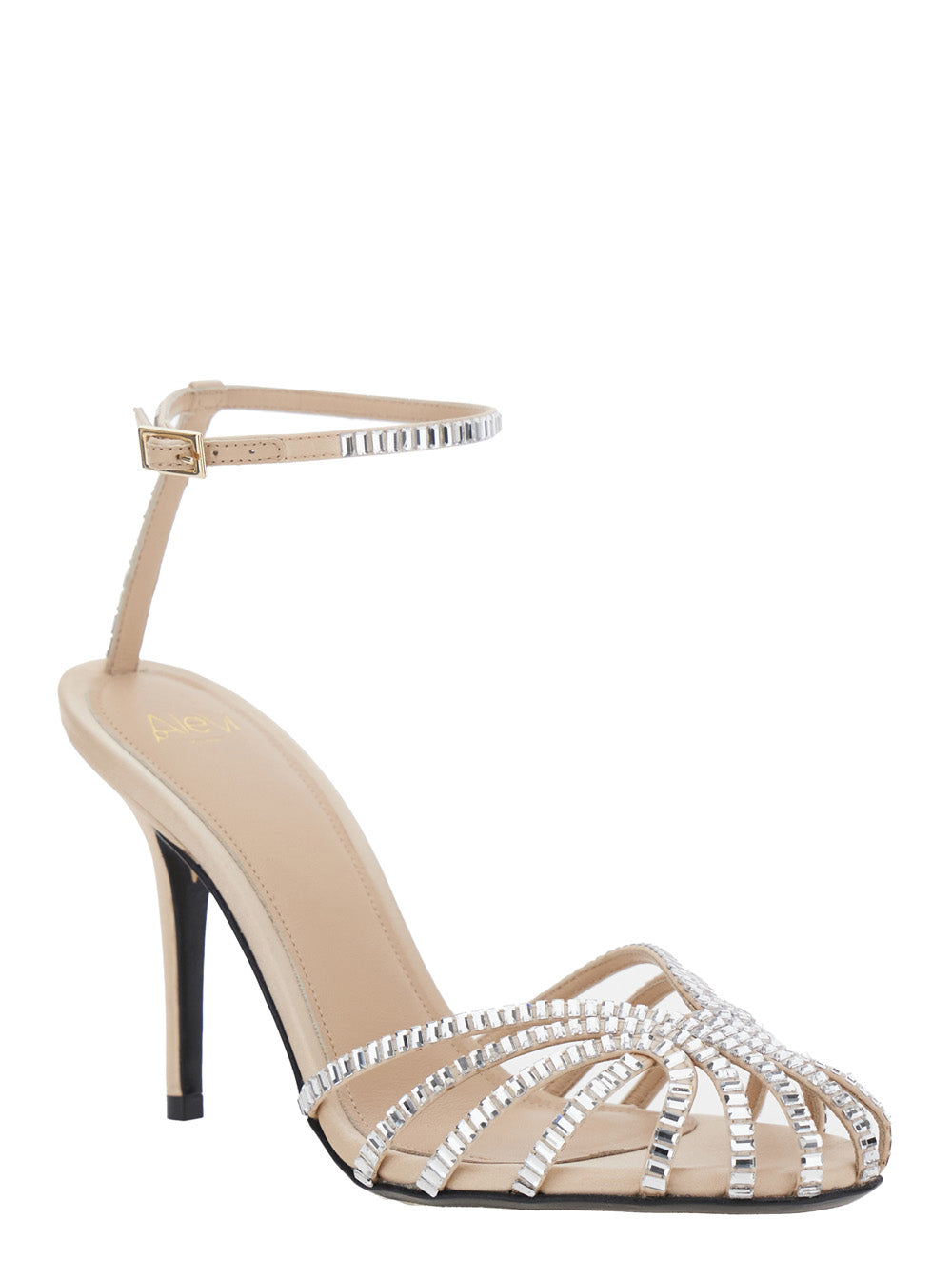 PENELOPE XTAL 95 - Metallic Pumps with 9.5 cm Heel Silk Women Heels